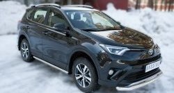 15 299 р. Защита порогов из круглой трубы диаметром 63 мм (рестайлинг) Russtal Toyota RAV4 XA40 5 дв. дорестайлинг (2012-2015) (Защита порогов с со скосами на торцах (вариант 1))  с доставкой в г. Новочеркасск. Увеличить фотографию 7