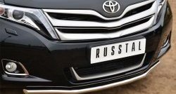 13 799 р. Одинарная защита переднего бампера диаметром 42 мм Russtal Toyota Venza GV10 рестайлинг (2012-2016)  с доставкой в г. Новочеркасск. Увеличить фотографию 2