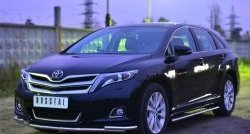 17 849 р. Защита переднего бампера (2 трубыØ42 мм, нержавейка) Russtal Toyota Venza GV10 рестайлинг (2012-2016)  с доставкой в г. Новочеркасск. Увеличить фотографию 3