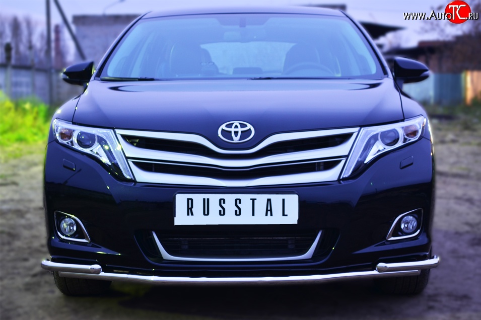 17 849 р. Защита переднего бампера (2 трубыØ42 мм, нержавейка) Russtal Toyota Venza GV10 рестайлинг (2012-2016)  с доставкой в г. Новочеркасск