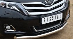 14 399 р. Одинарная защита переднего бампера диаметром 63 мм Russtal Toyota Venza GV10 рестайлинг (2012-2016)  с доставкой в г. Новочеркасск. Увеличить фотографию 2