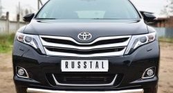 14 399 р. Одинарная защита переднего бампера диаметром 63 мм Russtal Toyota Venza GV10 рестайлинг (2012-2016)  с доставкой в г. Новочеркасск. Увеличить фотографию 1