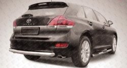 12 999 р. Защита заднего бампера из трубы диаметром 76 мм (рестайлинг) Slitkoff  Toyota Venza  GV10 (2012-2016) рестайлинг (Цвет: нержавеющая полированная сталь)  с доставкой в г. Новочеркасск. Увеличить фотографию 1