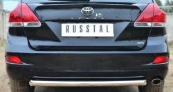 Одинарная защита заднего бампера из трубы диаметром 63 мм SLITKOFF Toyota (Тойота) Venza (Венза)  GV10 (2012-2016) GV10 рестайлинг