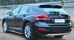 16 849 р. Защита заднего бампера (Ø75x42 мм, нержавейка) Russtal Toyota Venza GV10 рестайлинг (2012-2016)  с доставкой в г. Новочеркасск. Увеличить фотографию 3