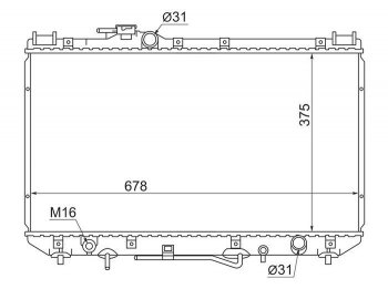 Радиатор двигателя SAT Toyota (Тойота) Vista (Виста)  седан (1990-1994) седан
