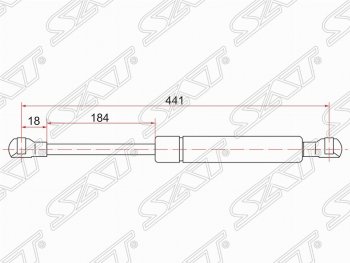 889 р. Газовый упор крышки багажника SAT  Toyota Wish  XE10 (2003-2005) дорестайлинг  с доставкой в г. Новочеркасск. Увеличить фотографию 1