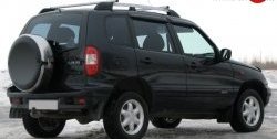 5 299 р. Рейлинги АПС L Chevrolet Niva 2123 дорестайлинг (2002-2008) (Башмак черный, рейлинг серый)  с доставкой в г. Новочеркасск. Увеличить фотографию 4