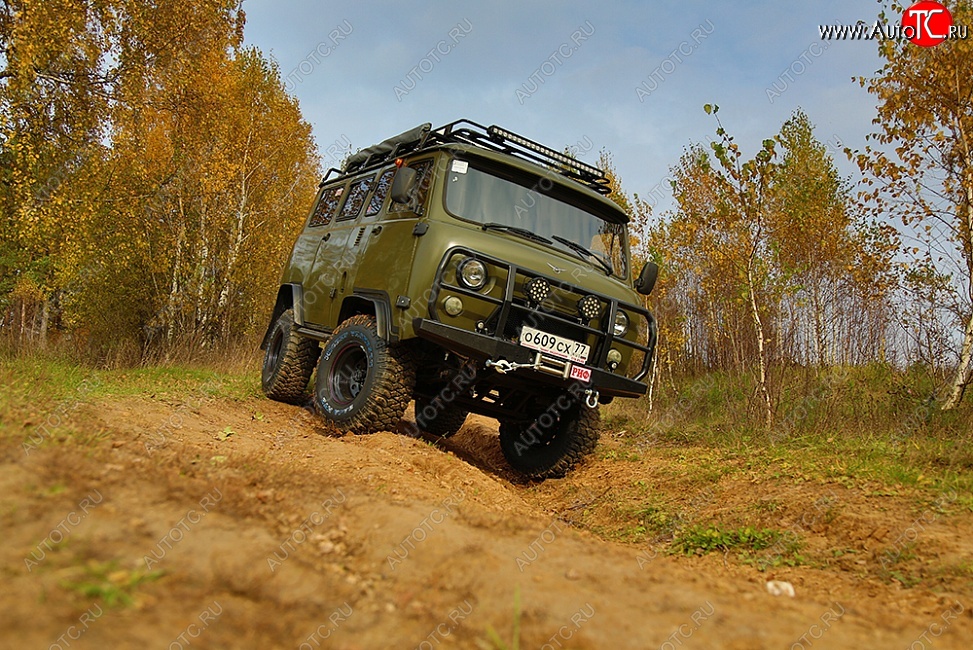 27 649 р. Бампер передний РИФ (силовой) Уаз Буханка 452 2206 микроавтобус (1965-2025) (С защитной дугой, без внутренних усилителей)  с доставкой в г. Новочеркасск