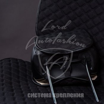 2 899 р. Универсальная накидка на сиденья Lord Autofashion Кристалл (трикотаж, 2 места)   (Красный)  с доставкой в г. Новочеркасск. Увеличить фотографию 7