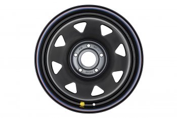 8 449 р. Штампованый диск OFF-ROAD Wheels (усиленный, треугольник мелкий) 8.0x17   (Цвет: черный)  с доставкой в г. Новочеркасск. Увеличить фотографию 2