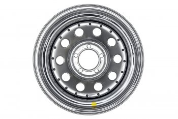 7 349 р. Штампованый диск OFF-ROAD Wheels (усиленный, круг) 8.0x15   (Цвет: хром)  с доставкой в г. Новочеркасск. Увеличить фотографию 2