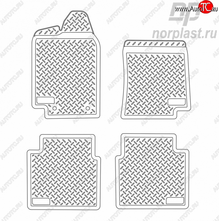 1 539 р. Комплект ковриков в салон Norplast-эконом  Лада 2101 - 2107  с доставкой в г. Новочеркасск