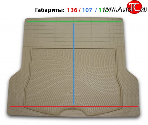 6 699 р. Универсальный коврик в багажник Element-Autofamily (полиуретан) Hyundai Tucson JM (2004-2010) (бежевый)  с доставкой в г. Новочеркасск