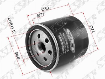 Фильтр масляный SAT (1.5, 1.8, 2.4) Chevrolet Aveo (T250), Captiva, Cruze (J300,  J305,  J308), Lacetti (седан,  универсал,  хэтчбек), Lanos (T100), Niva (2123), Nubira (J200), Daewoo Espero, Kalos, Leganza, Nexia (дорестайлинг,  рестайлинг), Nubira (J150,  J200), Tacuma, Opel Antara, Ascona (C), Astra (F,  G,  H), Corsa (B,  C), Kadett (E), Meriva (A), Omega (B), Rekord (E), Tigra (A), Vectra (A,  B,  В,  C), Zafira (A,  В), Ravon Nexia R3, SAAB Nexia R3, ЗАЗ Chance (хэтчбэк,  седан), Лада 2110, 2111, 2112, 2123 (Нива Шевроле)