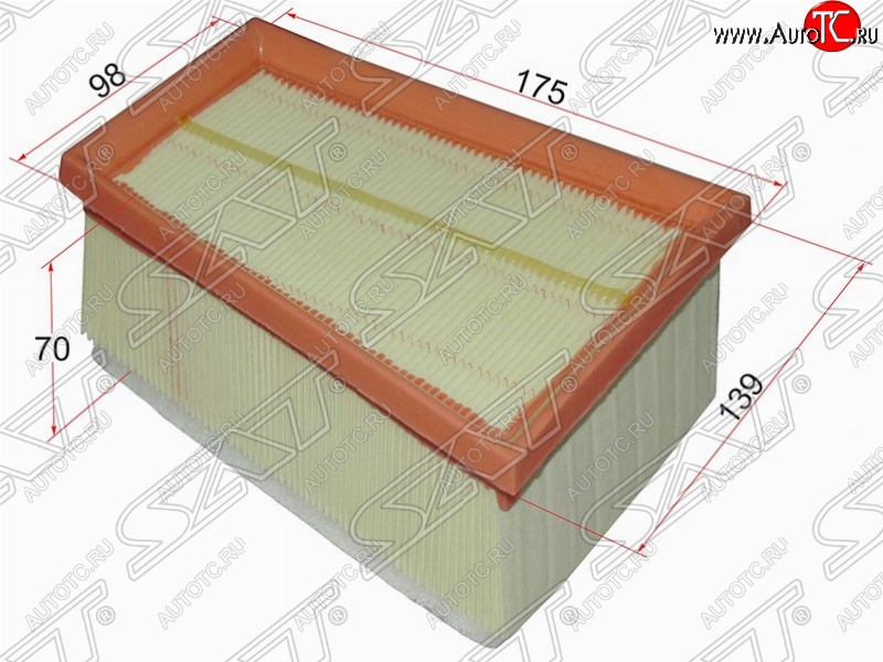 329 р. Фильтр воздушный двигателя SAT (139х175х70 mm)  Nissan Almera (G15), Kubistar, Primastar, Terrano (D10), Renault Clio (CB,  BB), Duster (HS), Espace (4), Kangoo (KC,  KW0), Laguna (2 X74), Megane (BA,DA,LA,  LA,  BA,LA,  седан,  хэтчбэк 5 дв.,  универсал), Sandero ((B8)), Sandero Stepway ((B8)), Scenic (1), Trafic (X83), Лада Ларгус  с доставкой в г. Новочеркасск