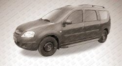 11 639 р. Алюминиевые пороги Slitkoff Luxe Black Лада Ларгус рестайлинг R90 (2021-2025)  с доставкой в г. Новочеркасск. Увеличить фотографию 2