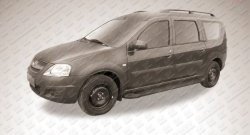 19 349 р. Алюминиевые пороги Slitkoff Optima Black  Лада Ларгус (2012-2024) дорестайлинг R90, рестайлинг R90  с доставкой в г. Новочеркасск. Увеличить фотографию 2