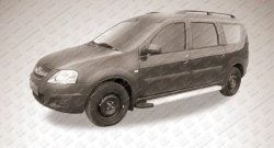 16 999 р. Алюминиевые пороги Slitkoff Optima Silver Лада Ларгус дорестайлинг R90 (2012-2021)  с доставкой в г. Новочеркасск. Увеличить фотографию 2