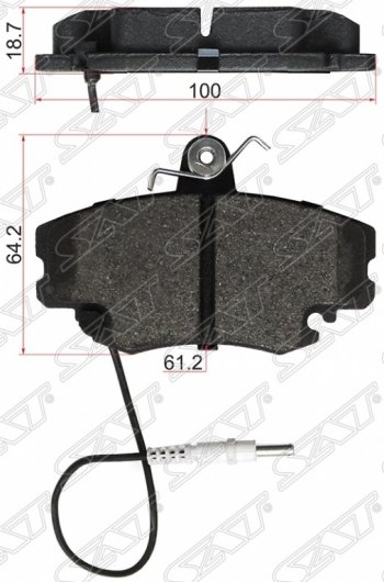 Колодки тормозные SAT (передние, с ABS) Renault Sandero Stepway (BS) (2010-2014)