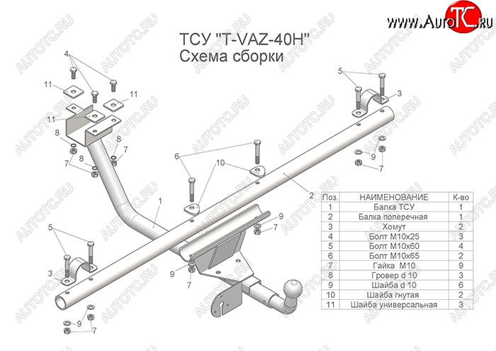 4 099 р. Фаркоп Urban Лидер Плюс (разборной, шар тип Н) Лада нива 4х4 2121-80 ФОРА (1995-2011) (Без электропакета)  с доставкой в г. Новочеркасск