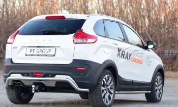 13 999 р. Защита порогов вогнутая Petroil Tuning (Ø51 мм) Лада XRAY Cross (2018-2022) (Нержавеющая полированная сталь)  с доставкой в г. Новочеркасск. Увеличить фотографию 2