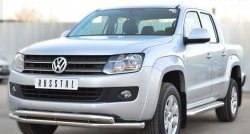 16 949 р. Защита переднего бампера (2 трубыØ63 мм, нержавейка) SLITKOFF Volkswagen Amarok дорестайлинг (2009-2016)  с доставкой в г. Новочеркасск. Увеличить фотографию 4