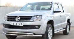 28 899 р. Широкая защита порогов SLITKOFF  Volkswagen Amarok (2009-2016) дорестайлинг  с доставкой в г. Новочеркасск. Увеличить фотографию 3