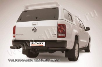 7 899 р. Уголки d76  Volkswagen Amarok (2009-2016) дорестайлинг (Цвет: серебристый)  с доставкой в г. Новочеркасск. Увеличить фотографию 1