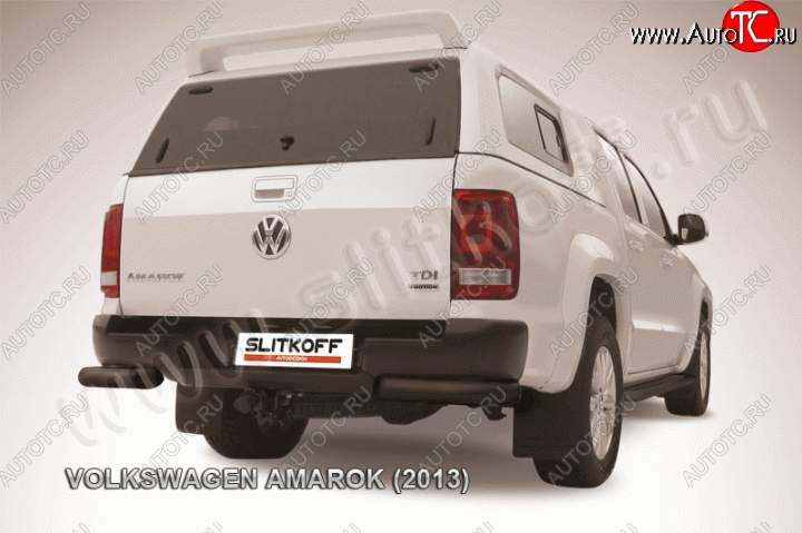 7 899 р. Уголки d76  Volkswagen Amarok (2009-2016) дорестайлинг (Цвет: серебристый)  с доставкой в г. Новочеркасск