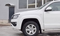 12 999 р. Защита переднего бампера (Ø63 мм, нержавейка) Russtal Volkswagen Amarok рестайлинг (2016-2022)  с доставкой в г. Новочеркасск. Увеличить фотографию 4