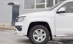 21 899 р. Защита переднего бампера (2 трубыØ76 и 63 мм, нержавейка) Russtal Volkswagen Amarok рестайлинг (2016-2022)  с доставкой в г. Новочеркасск. Увеличить фотографию 4