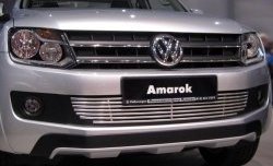 8 399 р. Декоративная вставка воздухозаборника Berkut Volkswagen Amarok дорестайлинг (2009-2016)  с доставкой в г. Новочеркасск. Увеличить фотографию 2