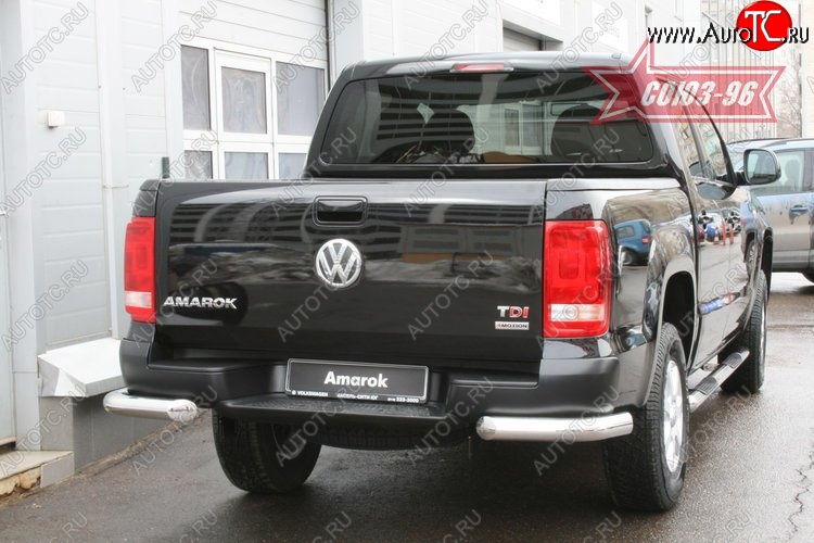 12 779 р. Защита заднего бампера Souz-96 (d76) Volkswagen Amarok дорестайлинг (2009-2016)  с доставкой в г. Новочеркасск