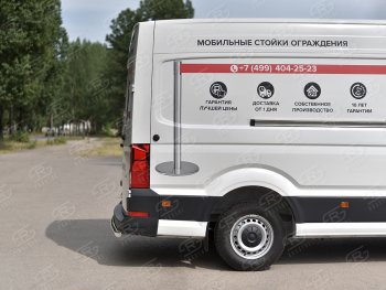 13 649 р. Защита заднего бампера (Ø63 мм, нержавейка) SLITKOFF  Volkswagen Crafter  2 (2017-2025)  с доставкой в г. Новочеркасск. Увеличить фотографию 2