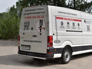 13 649 р. Защита заднего бампера (Ø63 мм, нержавейка) SLITKOFF  Volkswagen Crafter  2 (2017-2025)  с доставкой в г. Новочеркасск. Увеличить фотографию 3