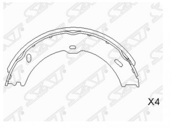 1 349 р. Колодки ручного тормоза SAT  Mercedes-Benz Sprinter  W906 (2006-2013), Volkswagen Crafter  1 (2006-2017)  с доставкой в г. Новочеркасск. Увеличить фотографию 1