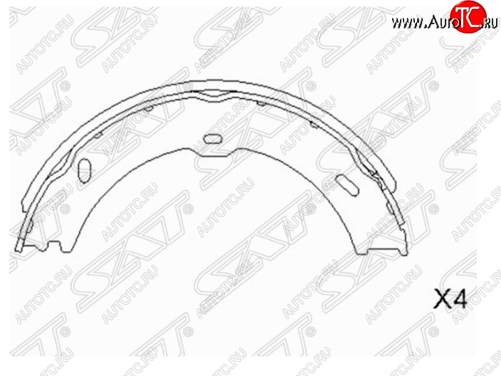 1 349 р. Колодки ручного тормоза SAT  Mercedes-Benz Sprinter  W906 (2006-2013), Volkswagen Crafter  1 (2006-2017)  с доставкой в г. Новочеркасск