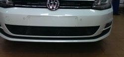 2 099 р. Сетка на бампер Russtal (черная) Volkswagen Golf 7 дорестайлинг, хэтчбэк 5 дв. (2012-2017)  с доставкой в г. Новочеркасск. Увеличить фотографию 3