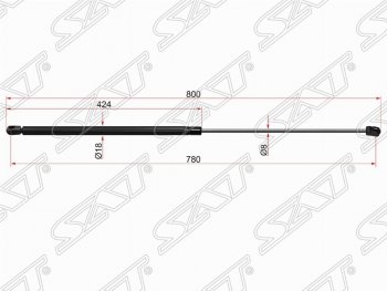 779 р. Газовый упор капота SAT Volkswagen Golf 7 дорестайлинг, хэтчбэк 5 дв. (2012-2017)  с доставкой в г. Новочеркасск. Увеличить фотографию 1