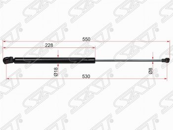 669 р. Газовый упор крышки багажника SAT Volkswagen Golf 7 дорестайлинг, хэтчбэк 5 дв. (2012-2017)  с доставкой в г. Новочеркасск. Увеличить фотографию 1