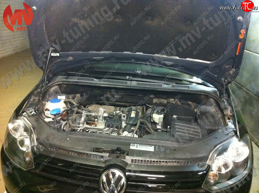 2 969 р. Упор капота MV-Tuning (одинарный) Volkswagen Golf Plus 5 (2004-2009)  с доставкой в г. Новочеркасск