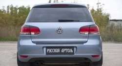 1 199 р. Защитная накладка на задний бампер RA Volkswagen Golf 6 хэтчбэк 5 дв. (2008-2014)  с доставкой в г. Новочеркасск. Увеличить фотографию 3