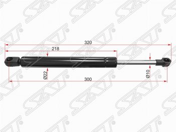 549 р. Газовый упор крышки багажника SAT Volkswagen Jetta A5 седан (2005-2011)  с доставкой в г. Новочеркасск. Увеличить фотографию 1