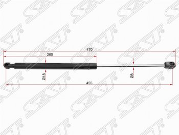 Газовый упор крышки багажника SAT Volkswagen (Волксваген) Passat (Пассат)  B6 (2005-2010) B6 универсал