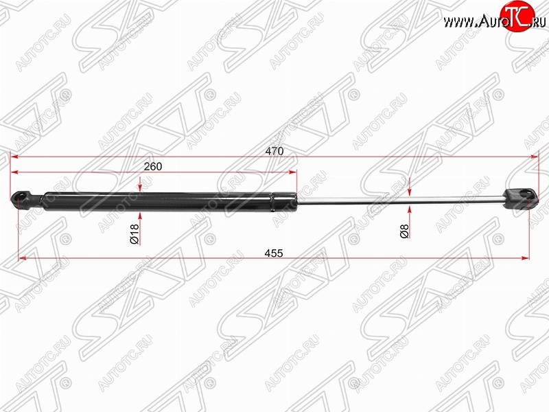 599 р. Газовый упор крышки багажника SAT  Volkswagen Passat  B6 (2005-2010) универсал  с доставкой в г. Новочеркасск