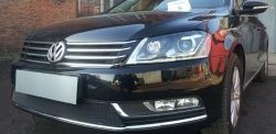 1 469 р. Сетка на бампер Russtal (черная) Volkswagen Passat B7 седан (2010-2015)  с доставкой в г. Новочеркасск. Увеличить фотографию 2