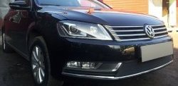 1 469 р. Сетка на бампер Russtal (черная) Volkswagen Passat B7 седан (2010-2015)  с доставкой в г. Новочеркасск. Увеличить фотографию 3