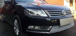 1 539 р. Сетка на бампер Russtal (хром) Volkswagen Passat B7 седан (2010-2015)  с доставкой в г. Новочеркасск. Увеличить фотографию 2