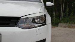 869 р. Реснички RA на фары Volkswagen Polo 5 седан рестайлинг (2015-2020) (Неокрашенные)  с доставкой в г. Новочеркасск. Увеличить фотографию 2